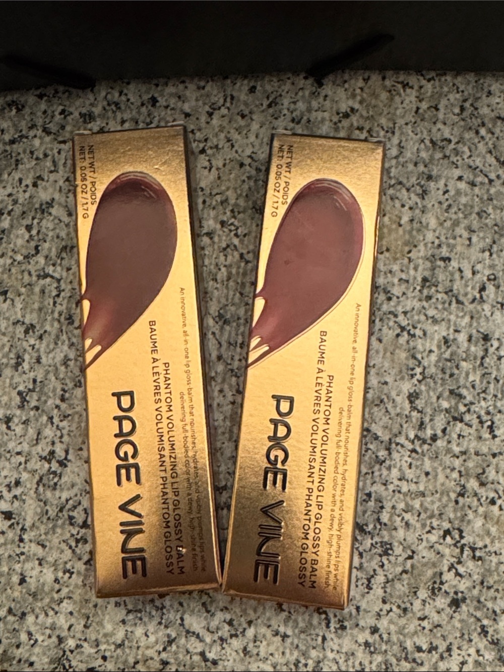 PAGE VINE Phantom Volumizing Lip Gloss - Set of two